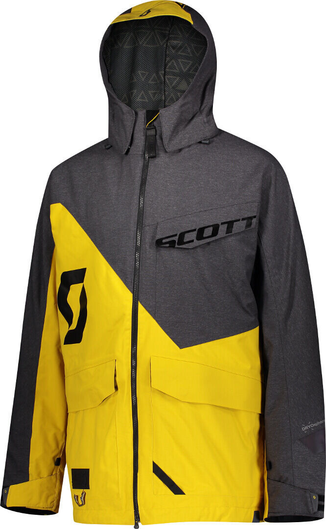 Scott XT Shell Dryo Chaqueta para moto de nieve - Gris Amarillo (XL)