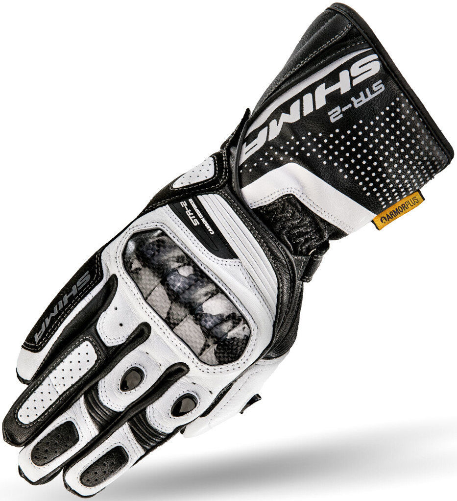 SHIMA STR-2 Guantes de moto - Negro Blanco (L)