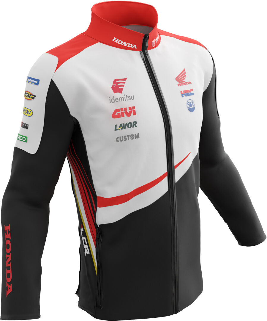 Ixon Honda LCR Replica Softshell Sudadera con cremallera - Negro Blanco Rojo (XS)