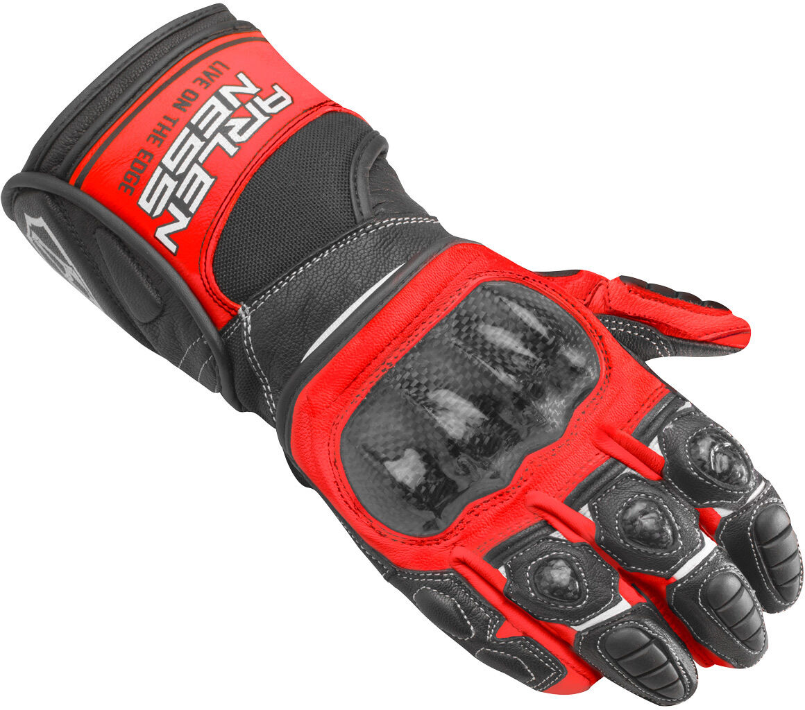 Arlen Ness Mugello Guantes de motocicleta - Negro Rojo (L)