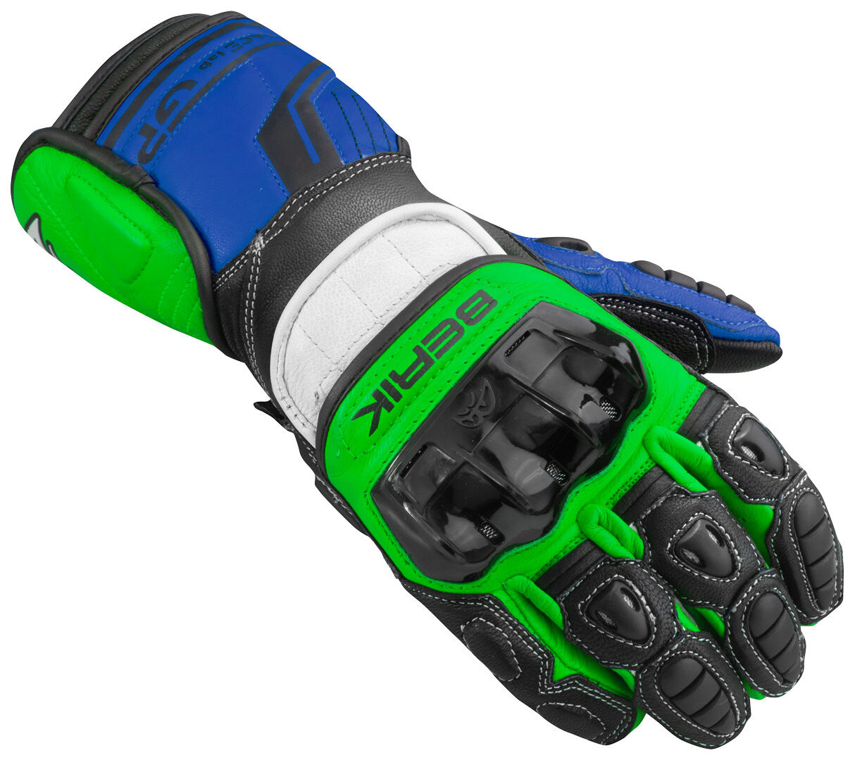 Berik Track Pro Guantes de motocicleta - Negro Verde (S)