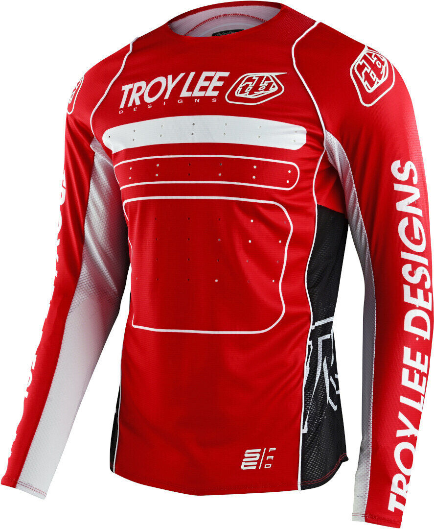 Lee SE Pro Drop In Maillot de Motocross - Blanco Rojo