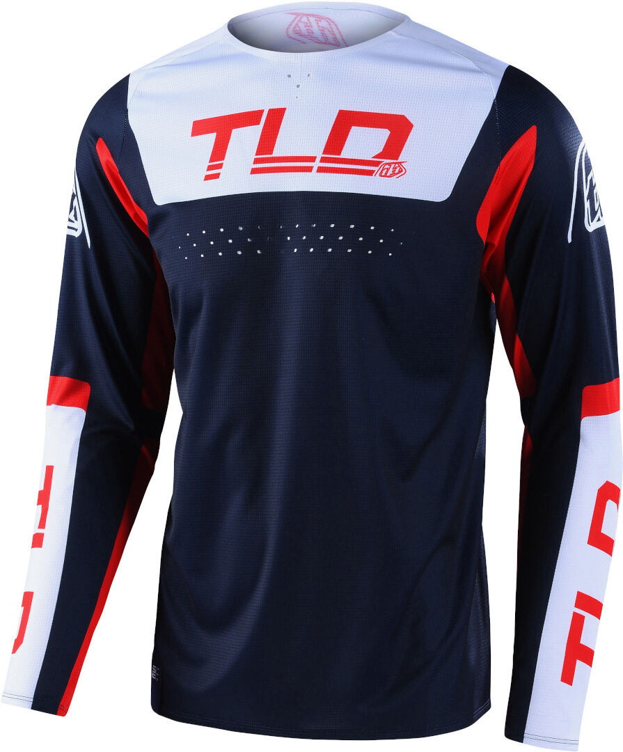 Lee SE Pro Fractura Maillot de Motocross - Rojo Azul (XL)