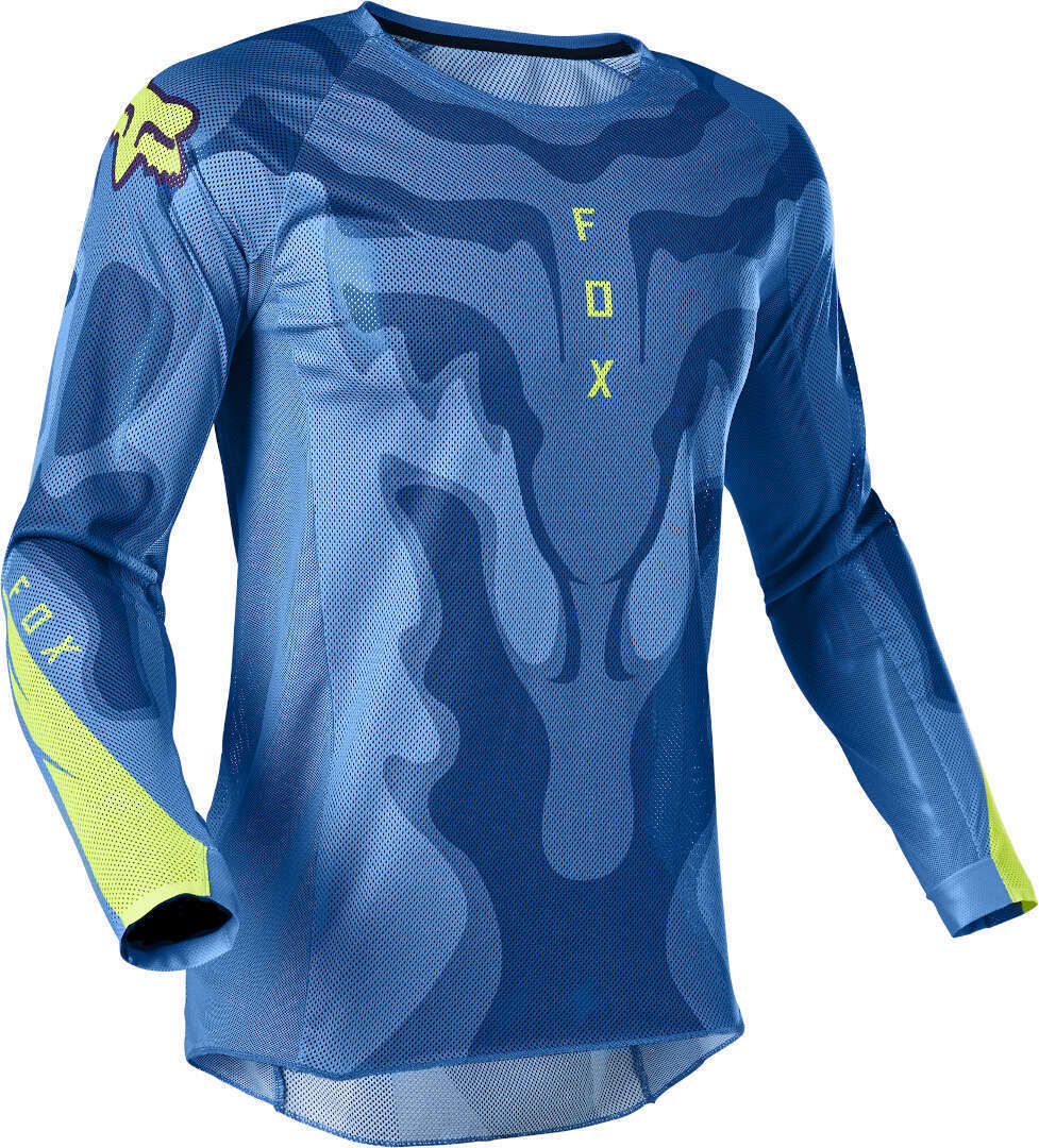 Fox Airline Exo Maillot de Motocross - Azul Amarillo (2XL)