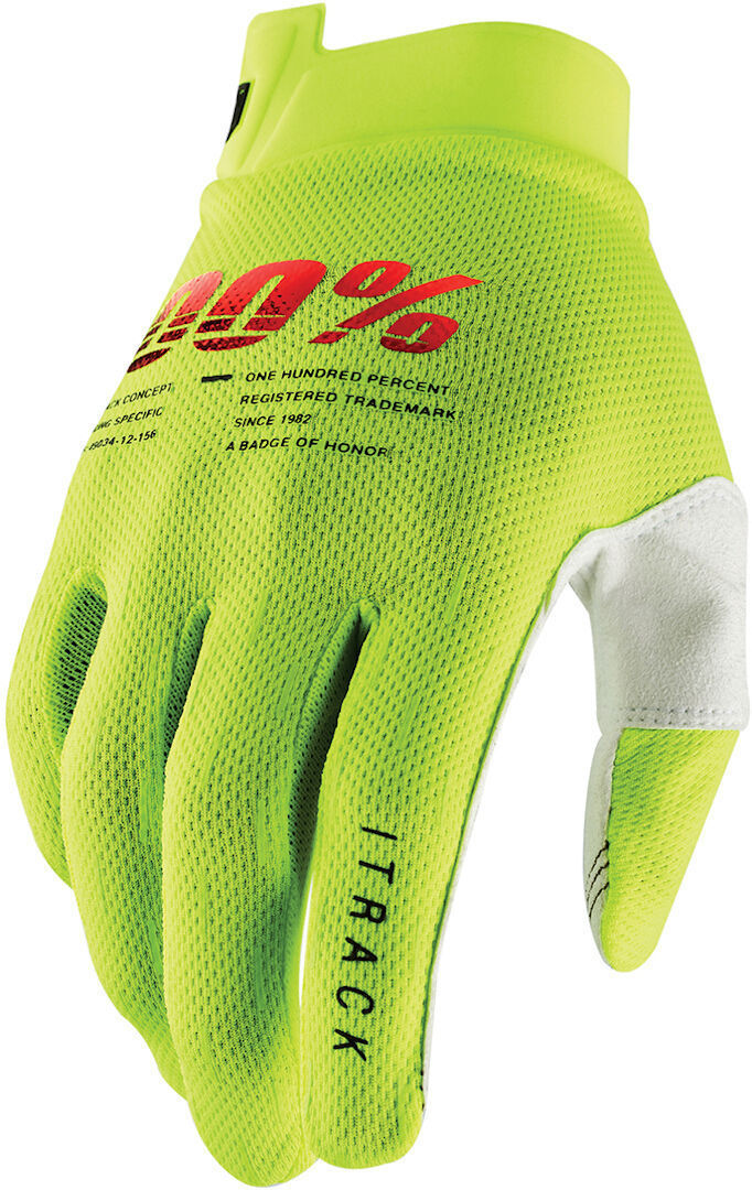 100% iTrack Guantes de bicicleta - Amarillo (2XL)