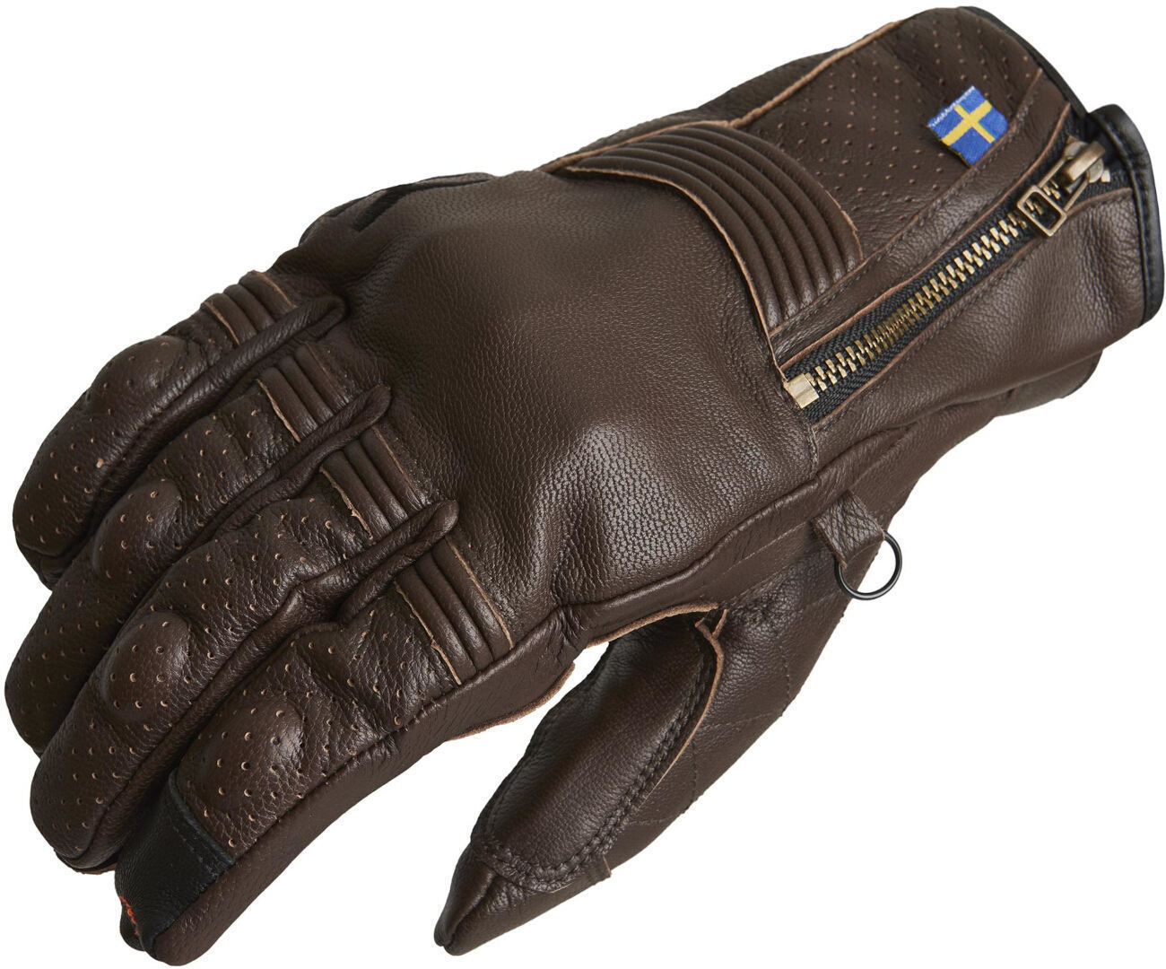 Halvarssons Hofors Guantes de motocicleta perforados - Marrón (4XL)