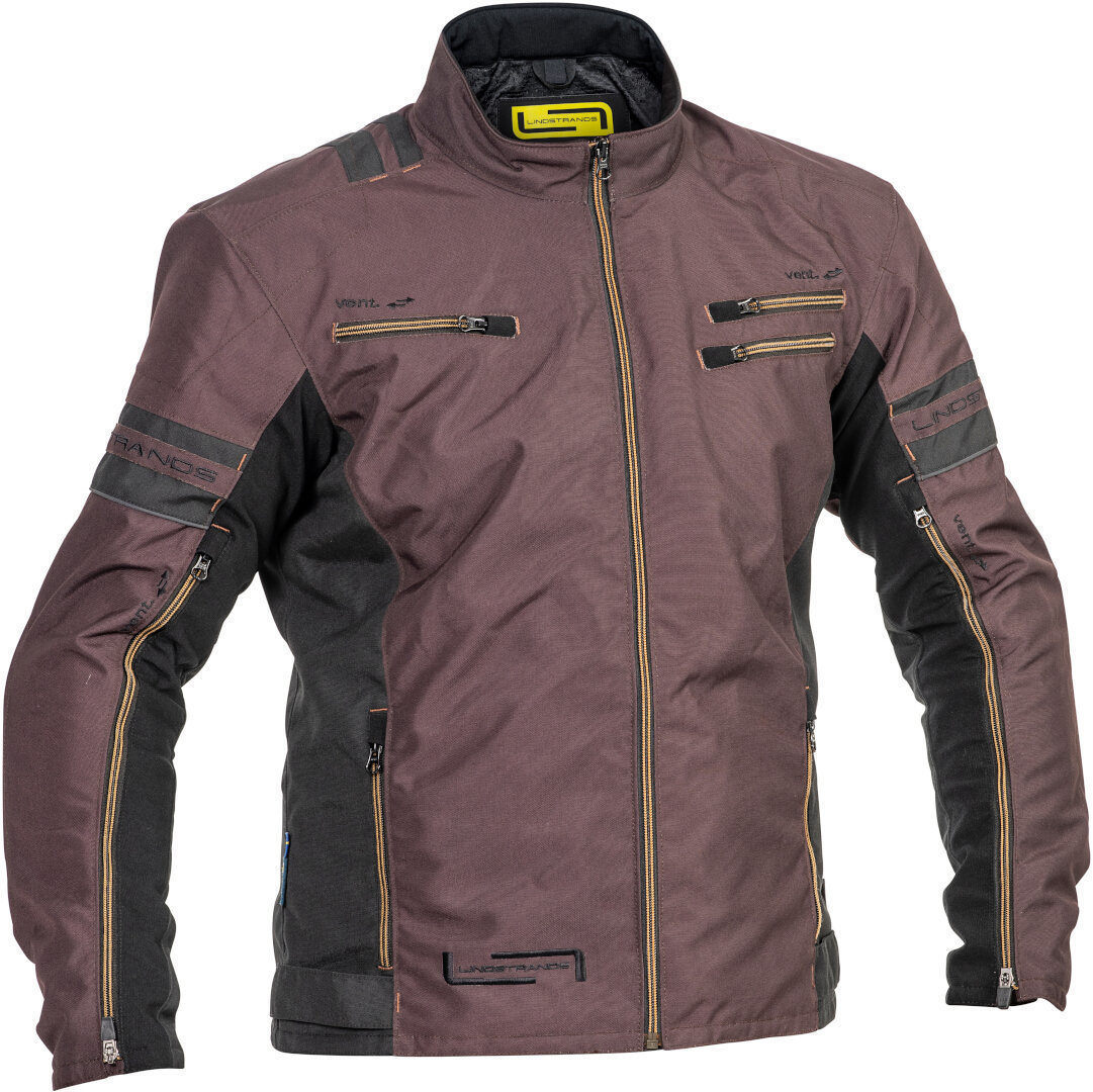 Lindstrands Lysvik Chaqueta textil impermeable para motocicletas - Marrón (58)