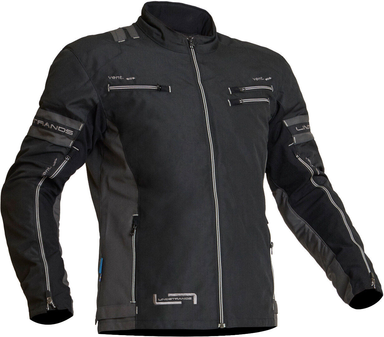 Lindstrands Lysvik Chaqueta textil impermeable para motocicletas - Negro (46)