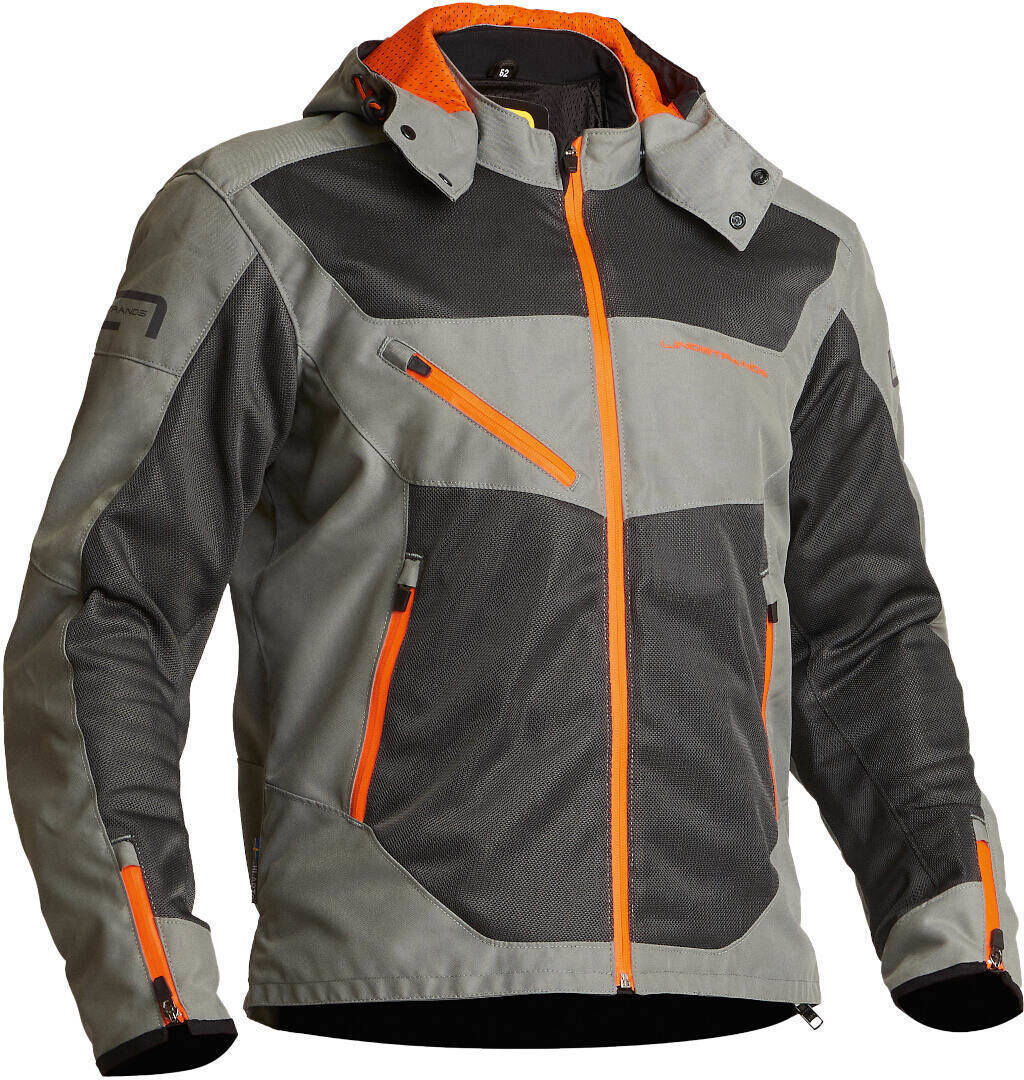 Lindstrands Rexbo Chaqueta textil para motocicleta - Gris Naranja (52)