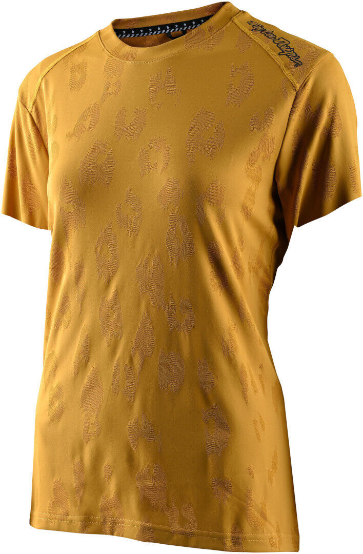 Lee Lilium Jacquard Jersey de bicicleta de manga corta para damas - Amarillo