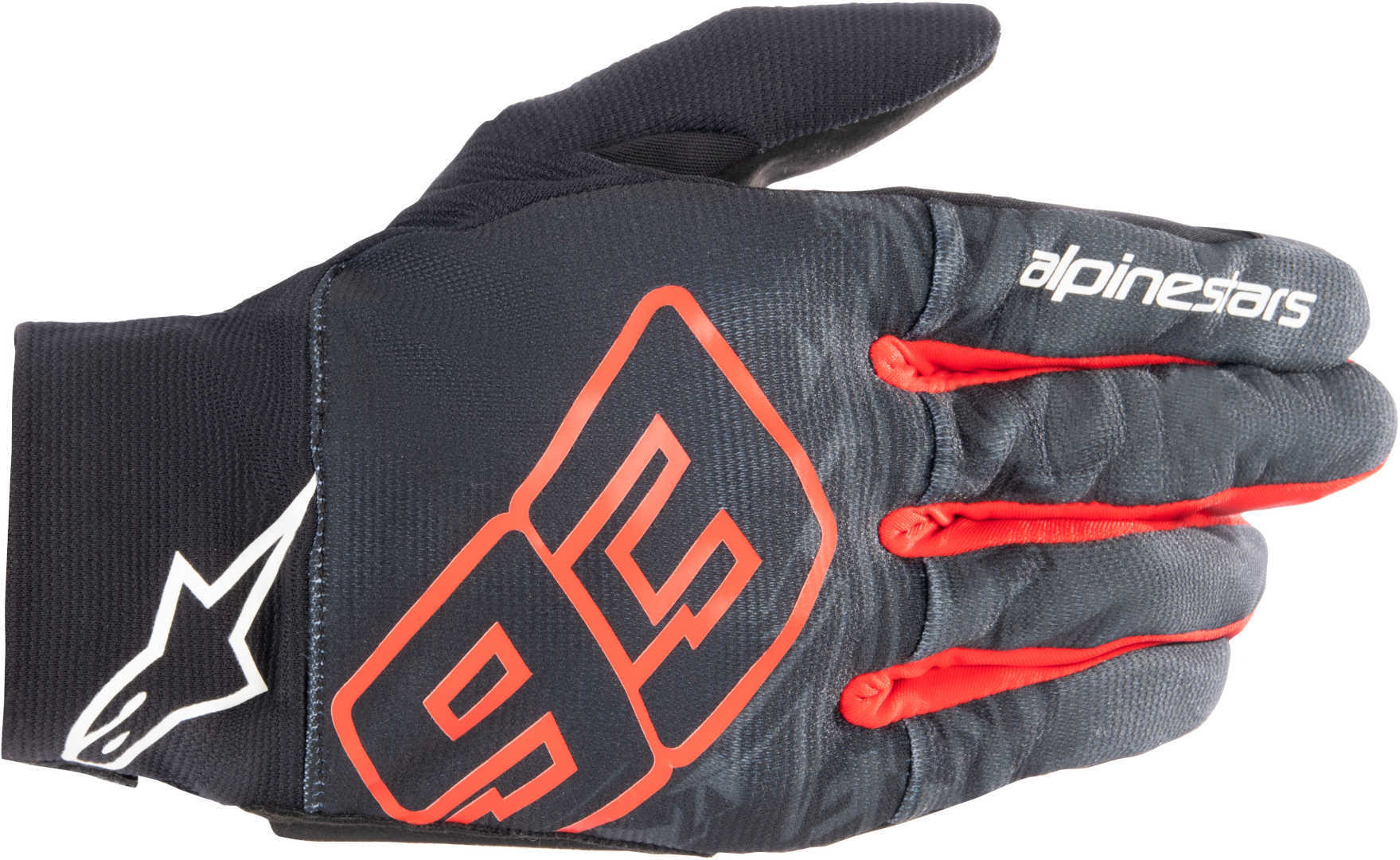 Alpinestars Aragon Guantes de motocicleta - Negro Blanco Rojo (M)