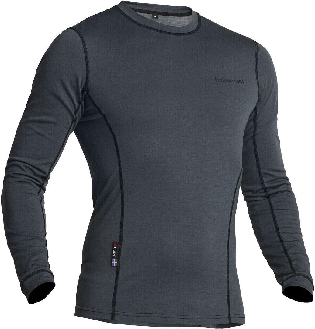 Halvarssons Comfort Camisa funcional de manga larga - Negro Gris (XS)