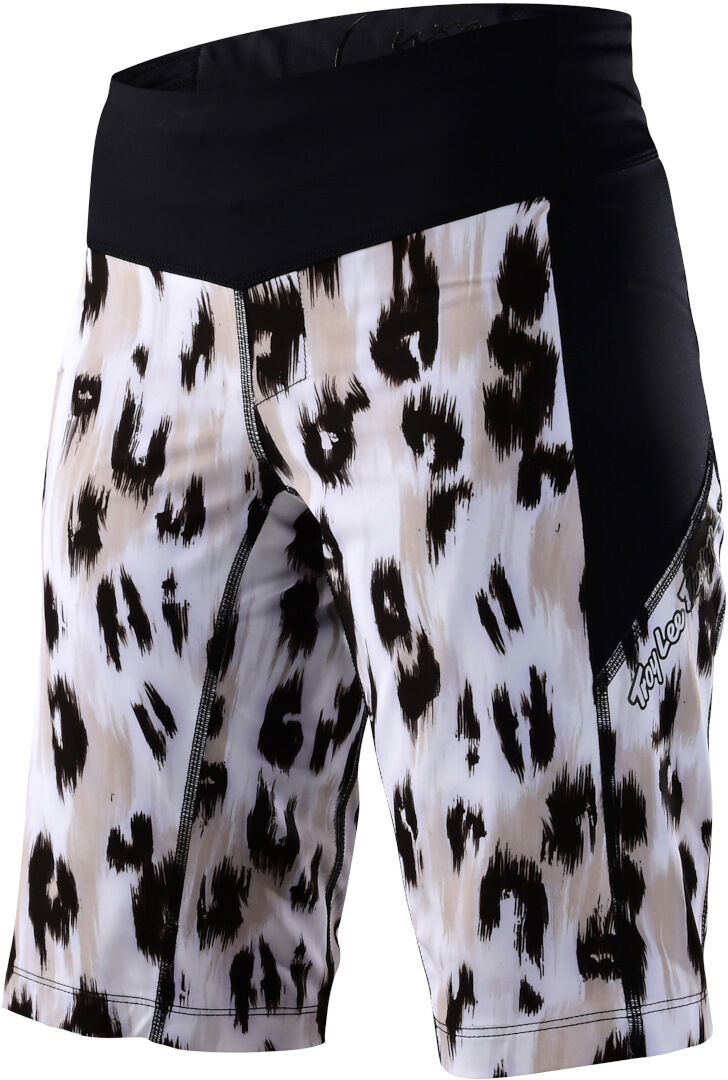 Lee Luxe Shell Wild Cat Pantalones cortos de bicicleta para damas - Negro Blanco (XL)