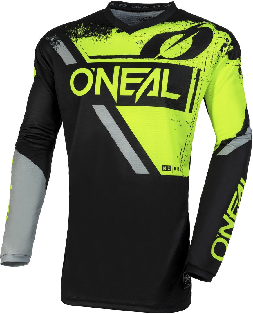Oneal Element Shocker Maillot de Motocross - Negro Amarillo (XL)