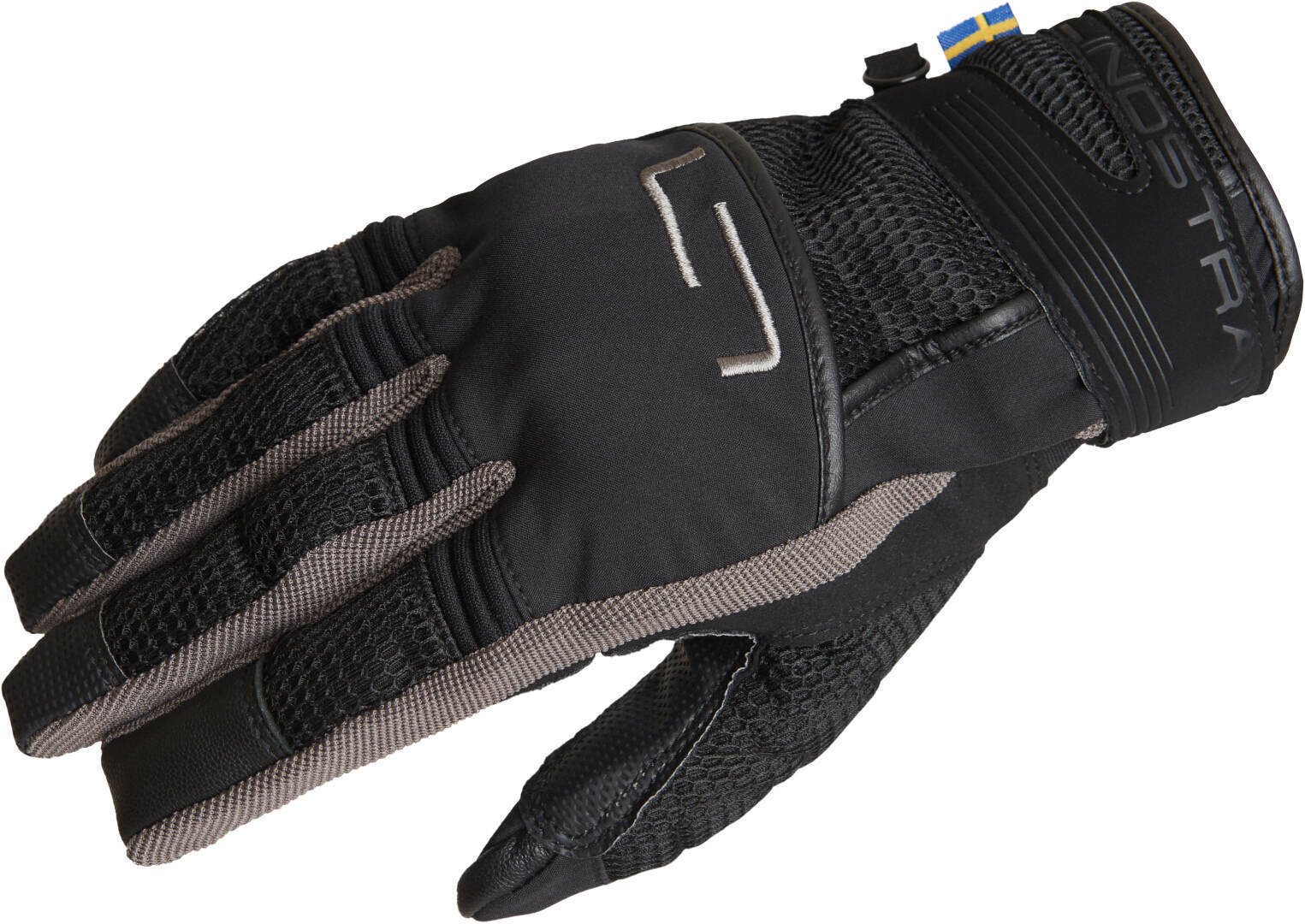 Lindstrands Nyhusen Guantes de motocicleta - Negro Gris (2XL)