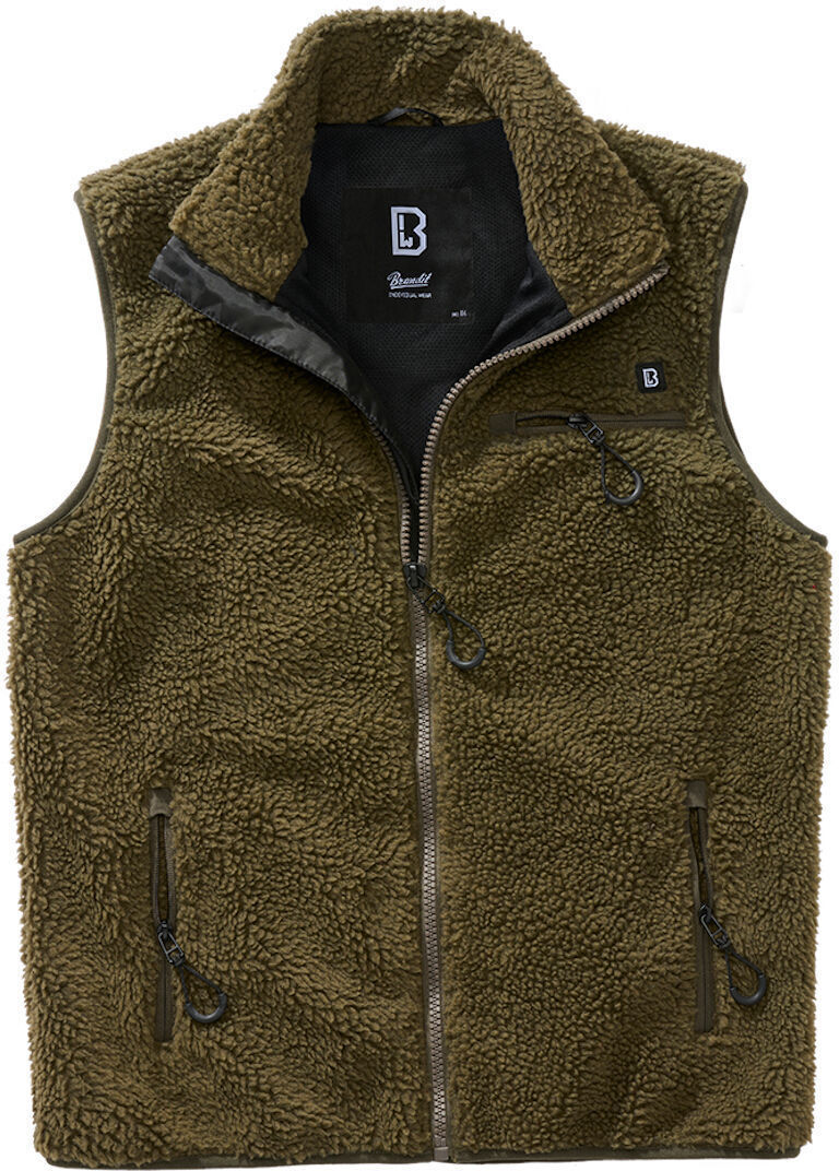 Brandit Teddyfleece Chaleco - Verde (S)