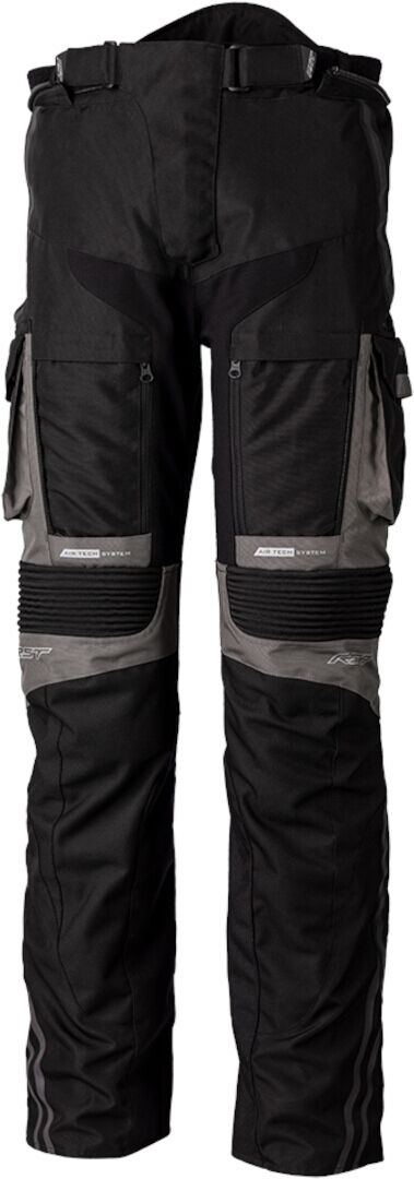 RST Pro Series Adventure-Xtreme Pantalones textiles para motocicleta - Negro Gris (M)