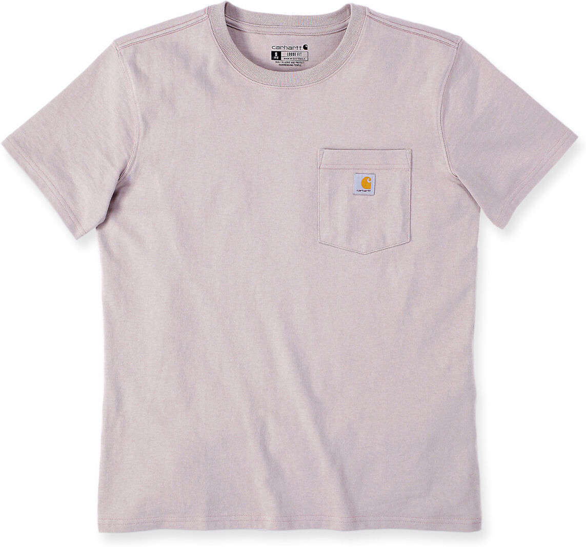 Carhartt Loose Fit Heavyweight K87 Pocket Camiseta de damas - Gris Beige (M)