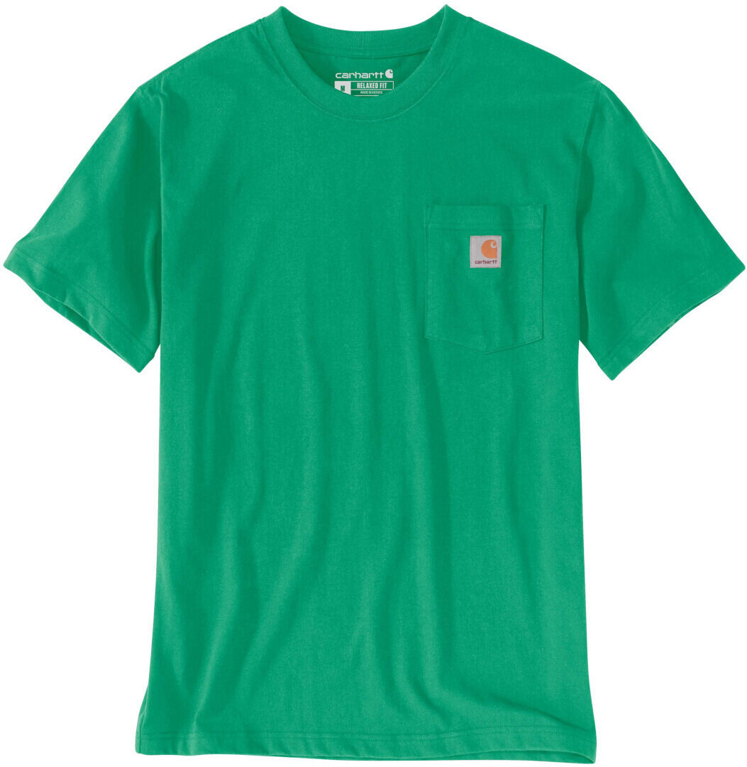 Carhartt Relaxed Fit Heavyweight K87 Pocket Camiseta - Verde (S)