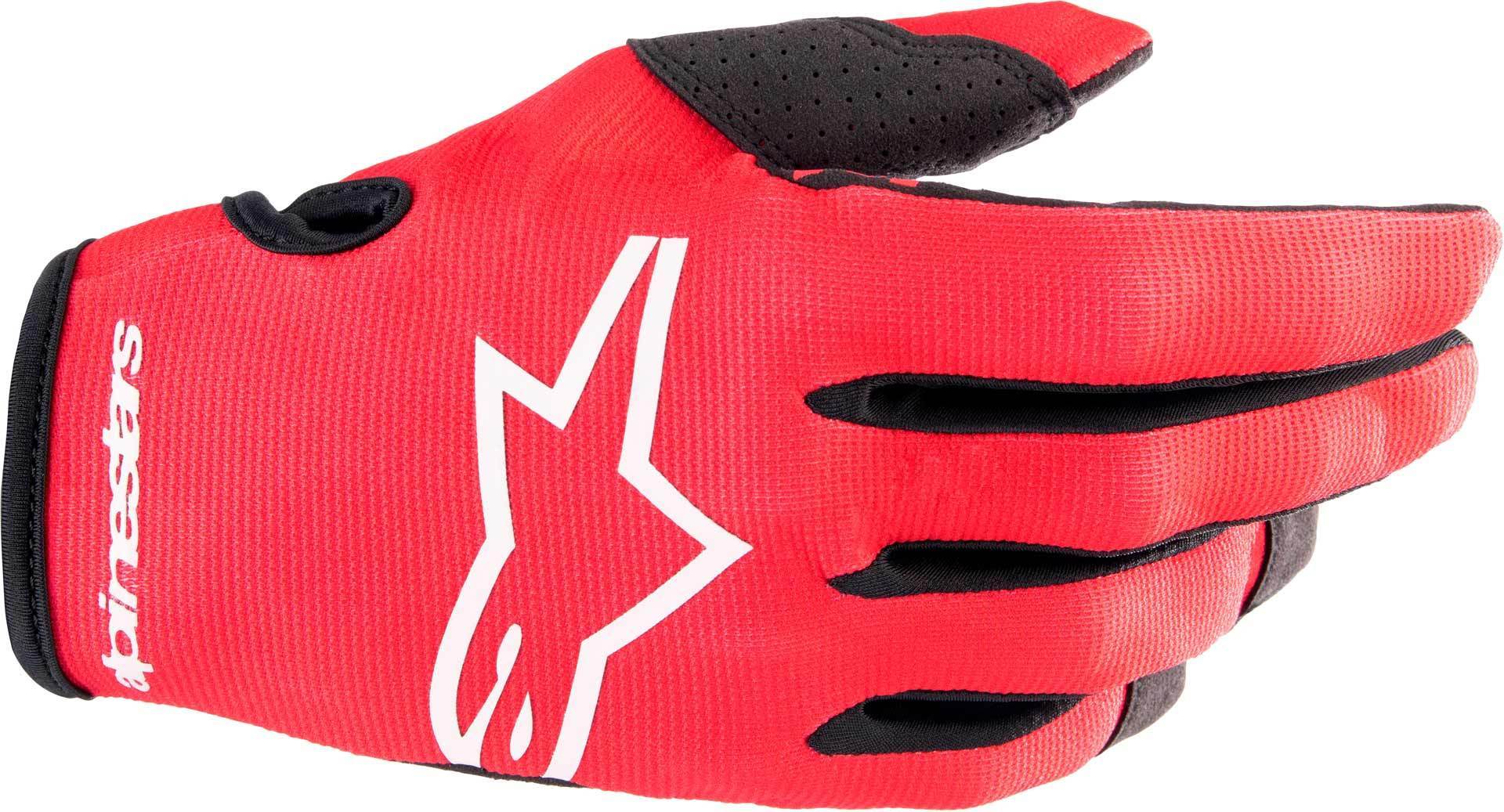 Alpinestars Radar Guantes de motocross - Negro Blanco Rojo (S)