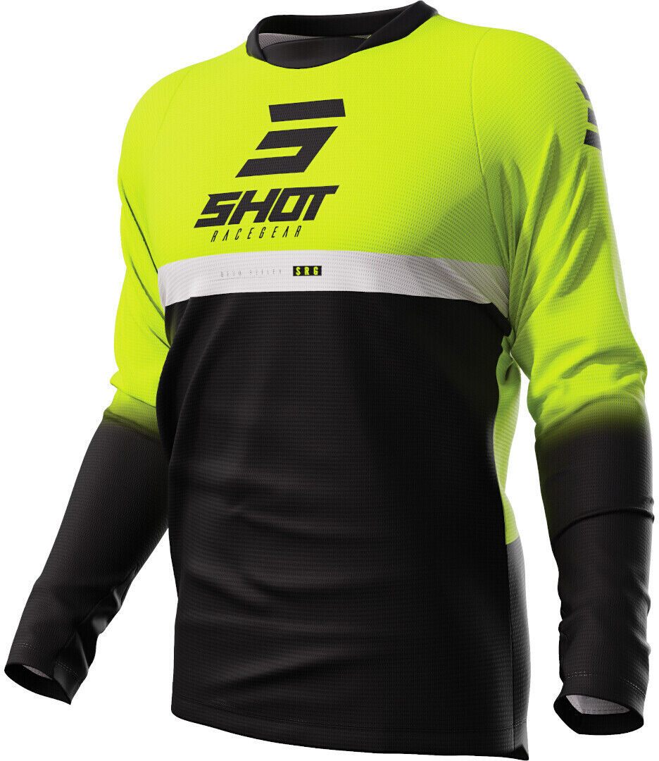 Shot Devo Reflex Maillot de Motocross - Negro Amarillo (XS)