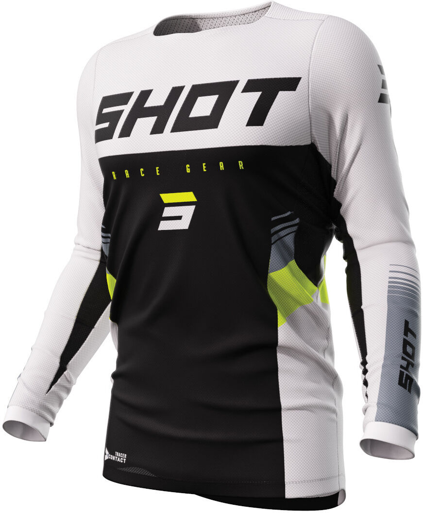 Shot Contact Tracer Maillot de Motocross - Negro Blanco (S)