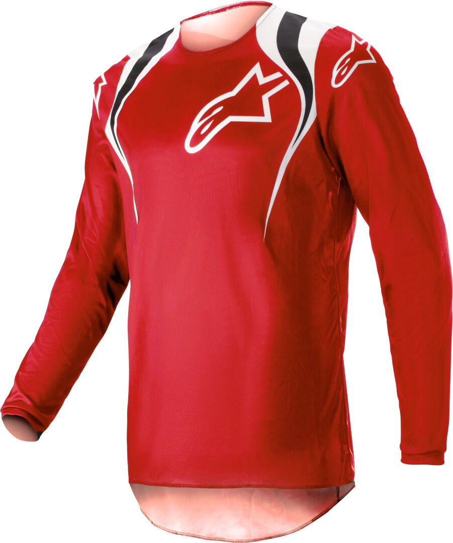 Alpinestars Fluid Narin Maillot de Motocross - Blanco Rojo (L)