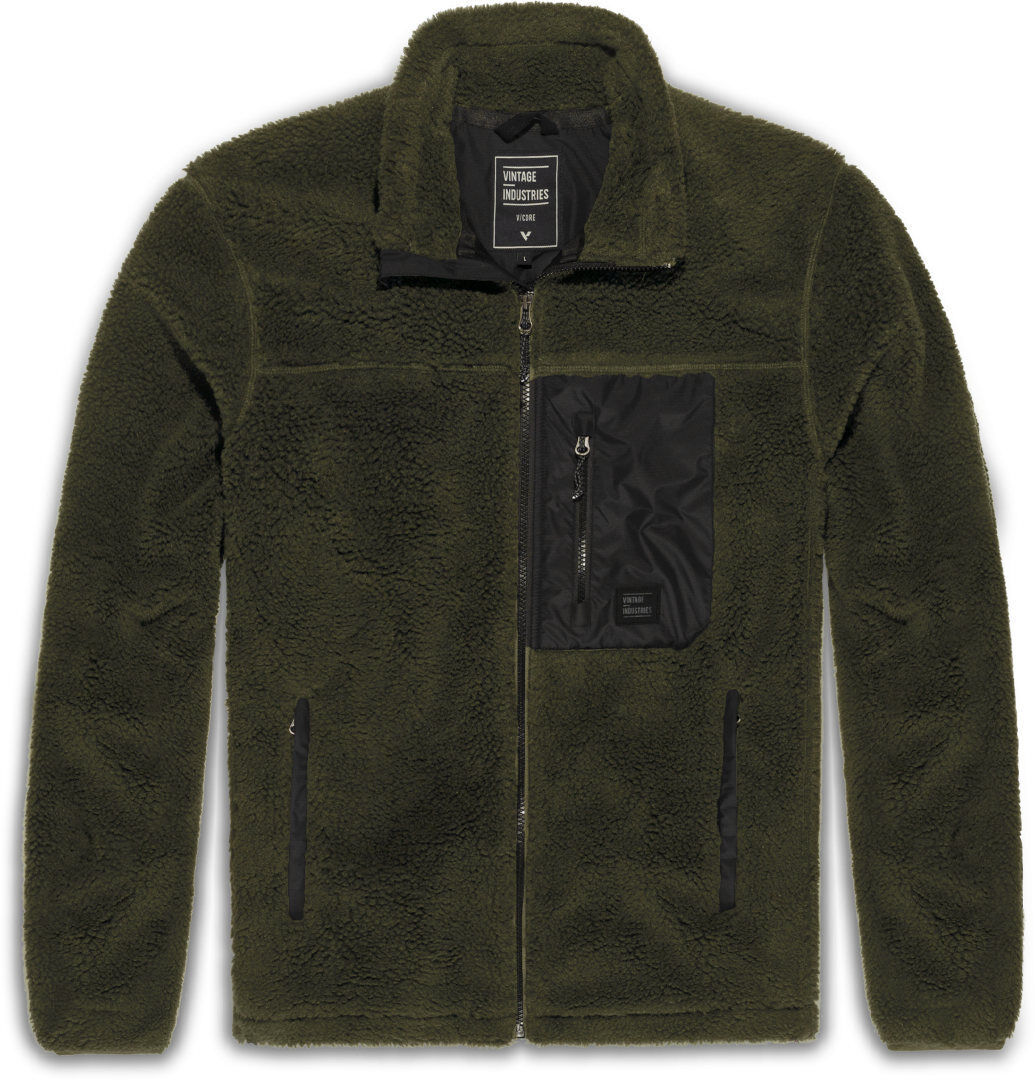 Vintage Industries Kodi Sherpa Fleece Chaqueta - Verde (M)