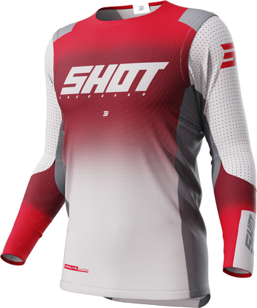 Shot Aerolite Ultima Maillot de Motocross - Blanco Rojo (XS)