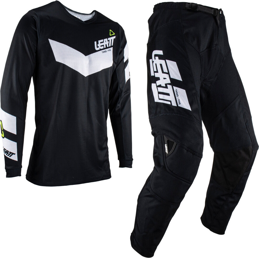 Leatt 3.5 Ride 2023 Jersey y pantalón de motocross - Negro Blanco (XS)