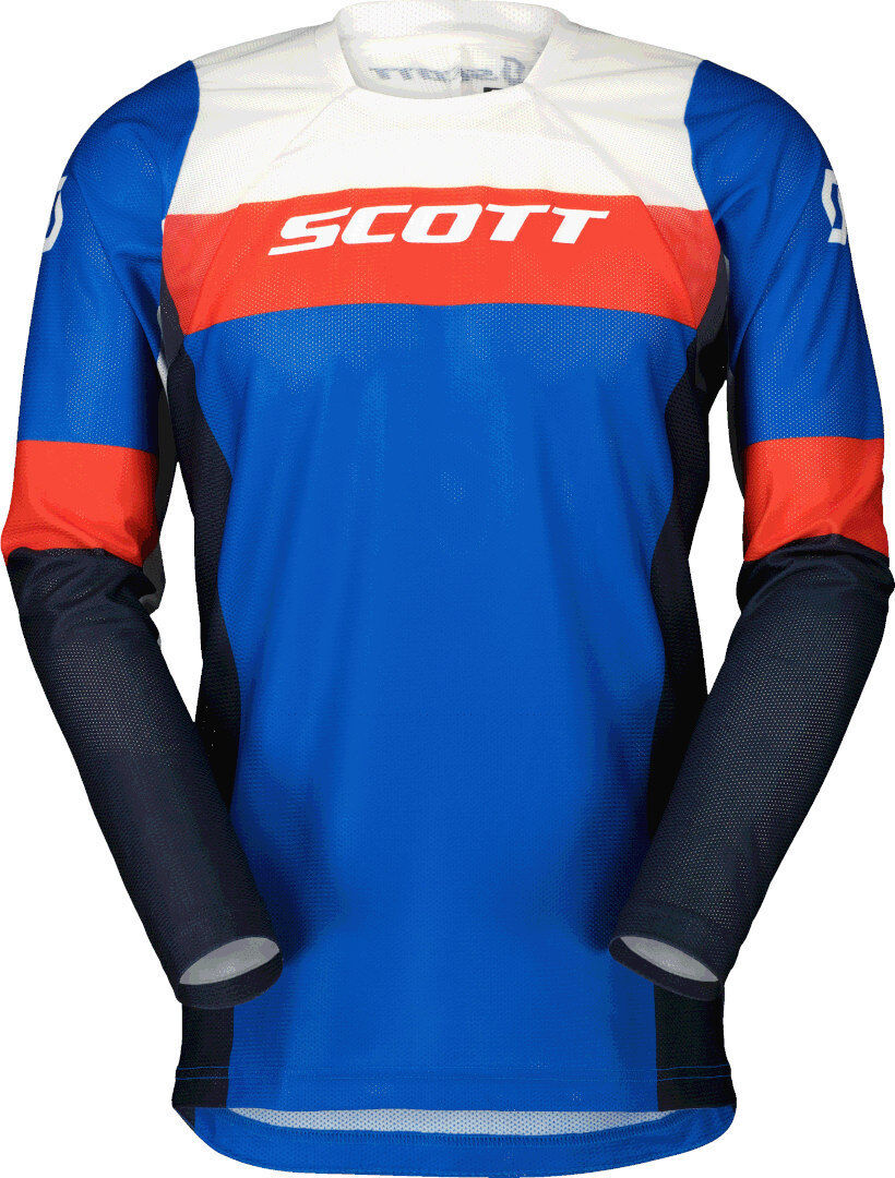 Scott 450 Angled Light 2023 Maillot de Motocross - Rojo Azul (2XL)