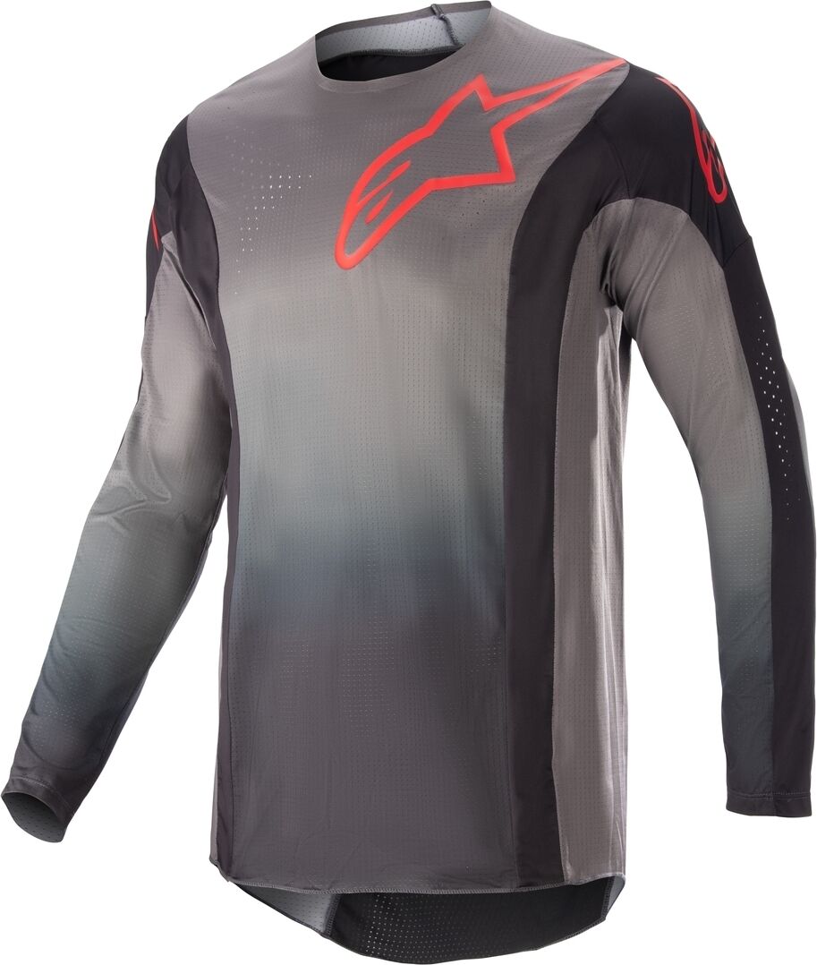 Alpinestars Techstar Sein Maillot de Motocross - Negro Gris Rojo