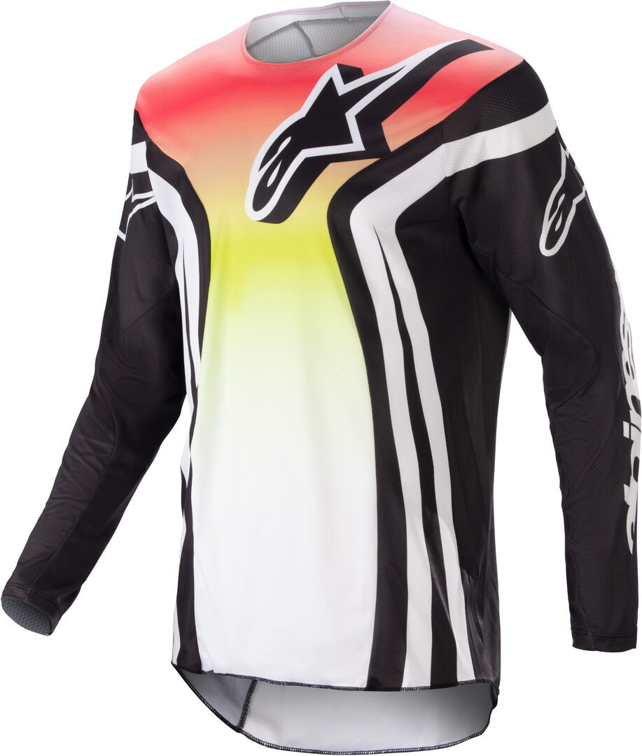 Alpinestars Racer Semi Maillot de Motocross - Negro Rojo Amarillo (XL)