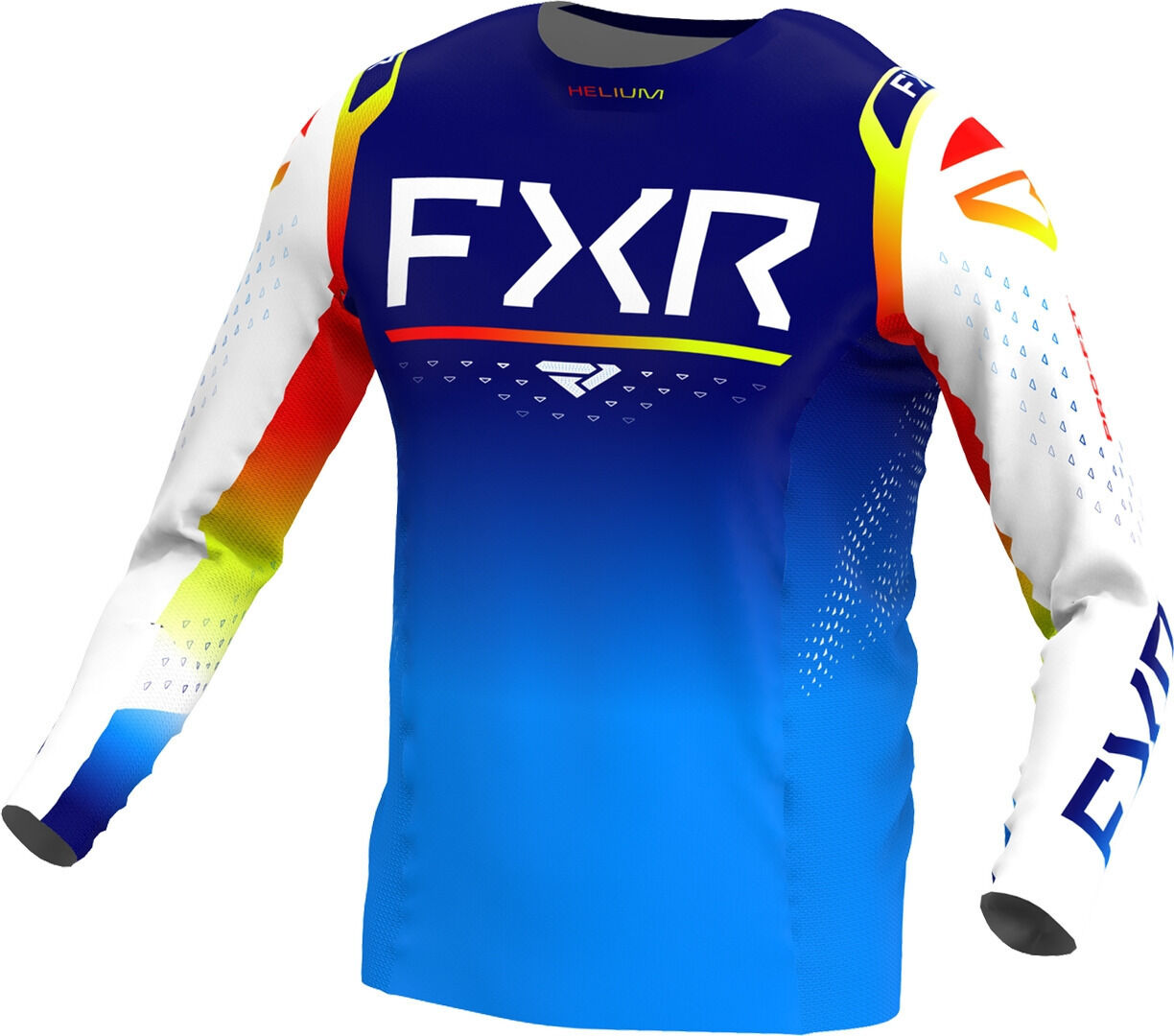 FXR Helium 2023 Maillot de Motocross - Blanco Azul (S)