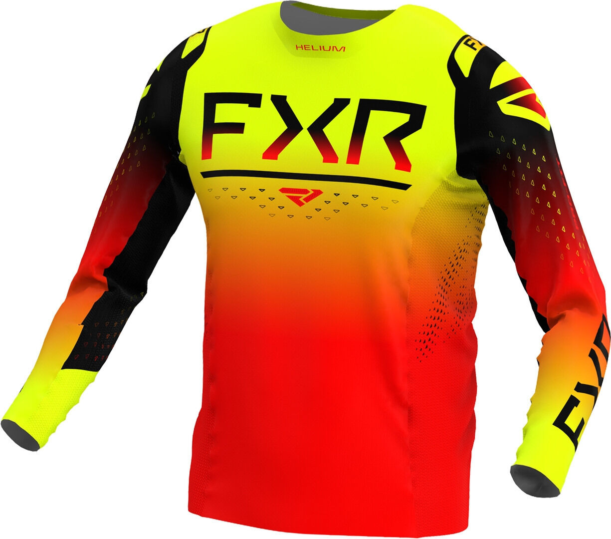 FXR Helium 2023 Maillot de Motocross - Rojo Amarillo Naranja (2XL)