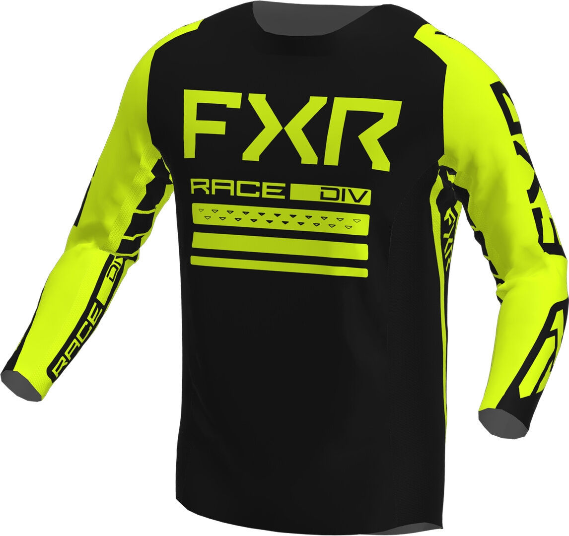 FXR Contender Off-Road Maillot de Motocross - Negro Amarillo (3XL)