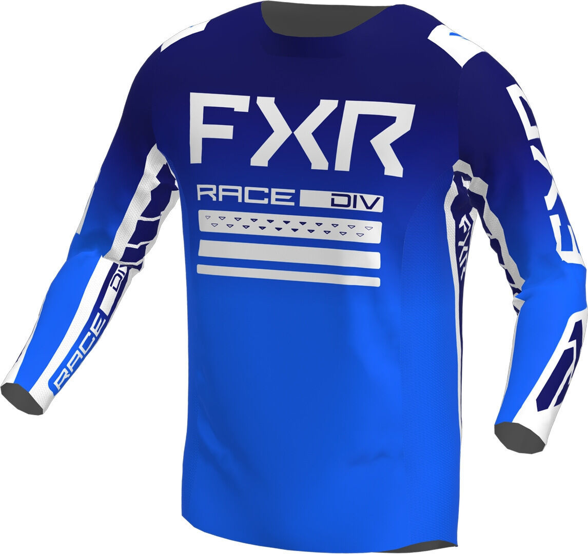 FXR Contender Off-Road Maillot de Motocross - Blanco Azul (XS)