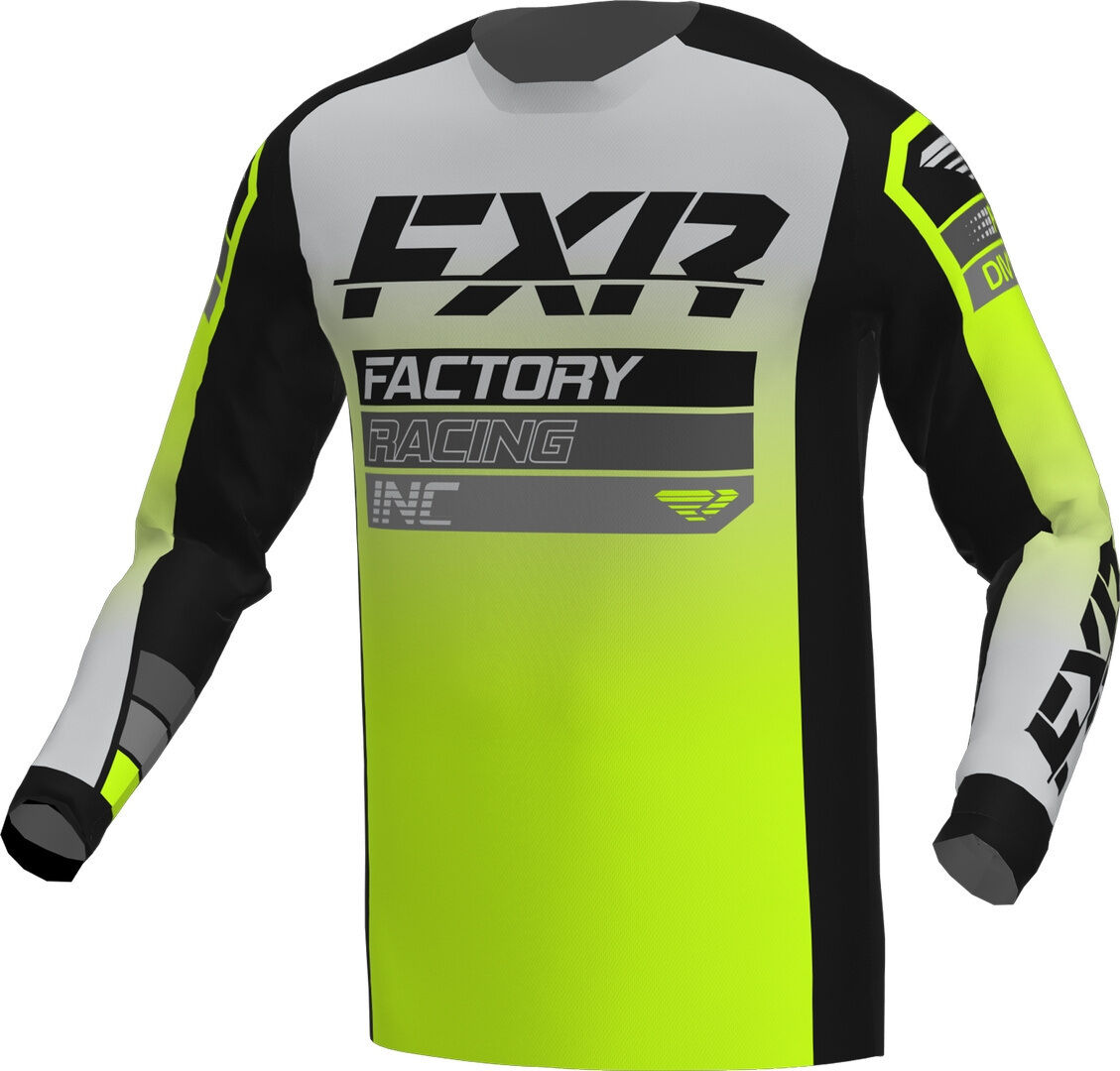 FXR Clutch 2023 Maillot de Motocross - Negro Blanco Amarillo (4XL)