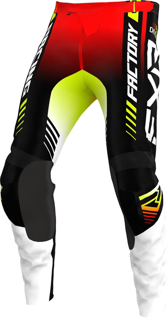 FXR Clutch Pro 2023 Pantalones de motocross - Negro Rojo Amarillo (42)