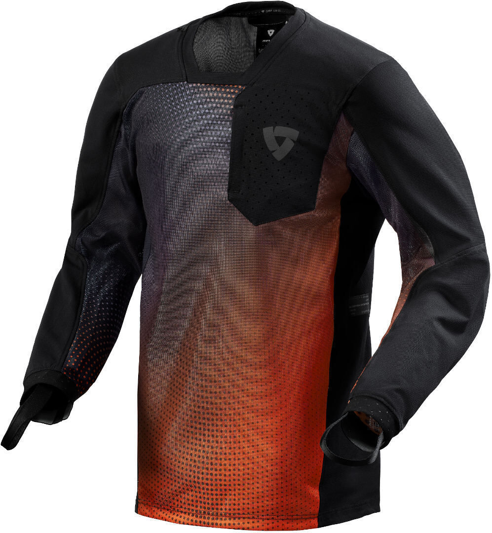 Revit Trailblazer Maillot de Motocross - Negro Rojo (3XL)