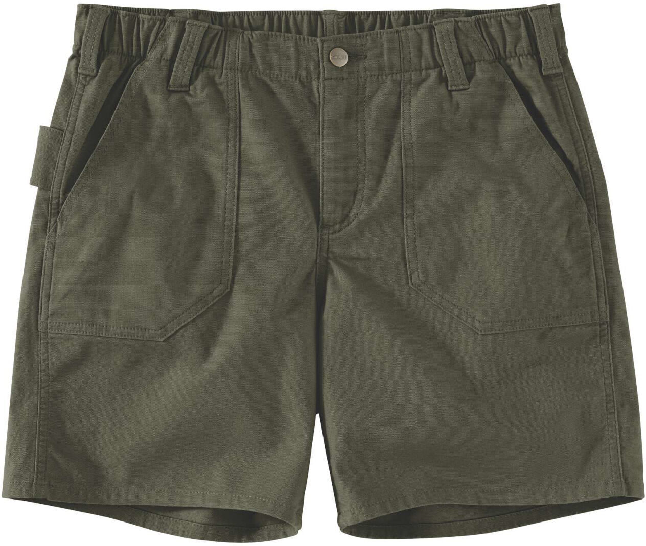 Carhartt Rugged Flex Relaxed Fit Canvas Work Pantalones cortos para damas - Verde (XS)