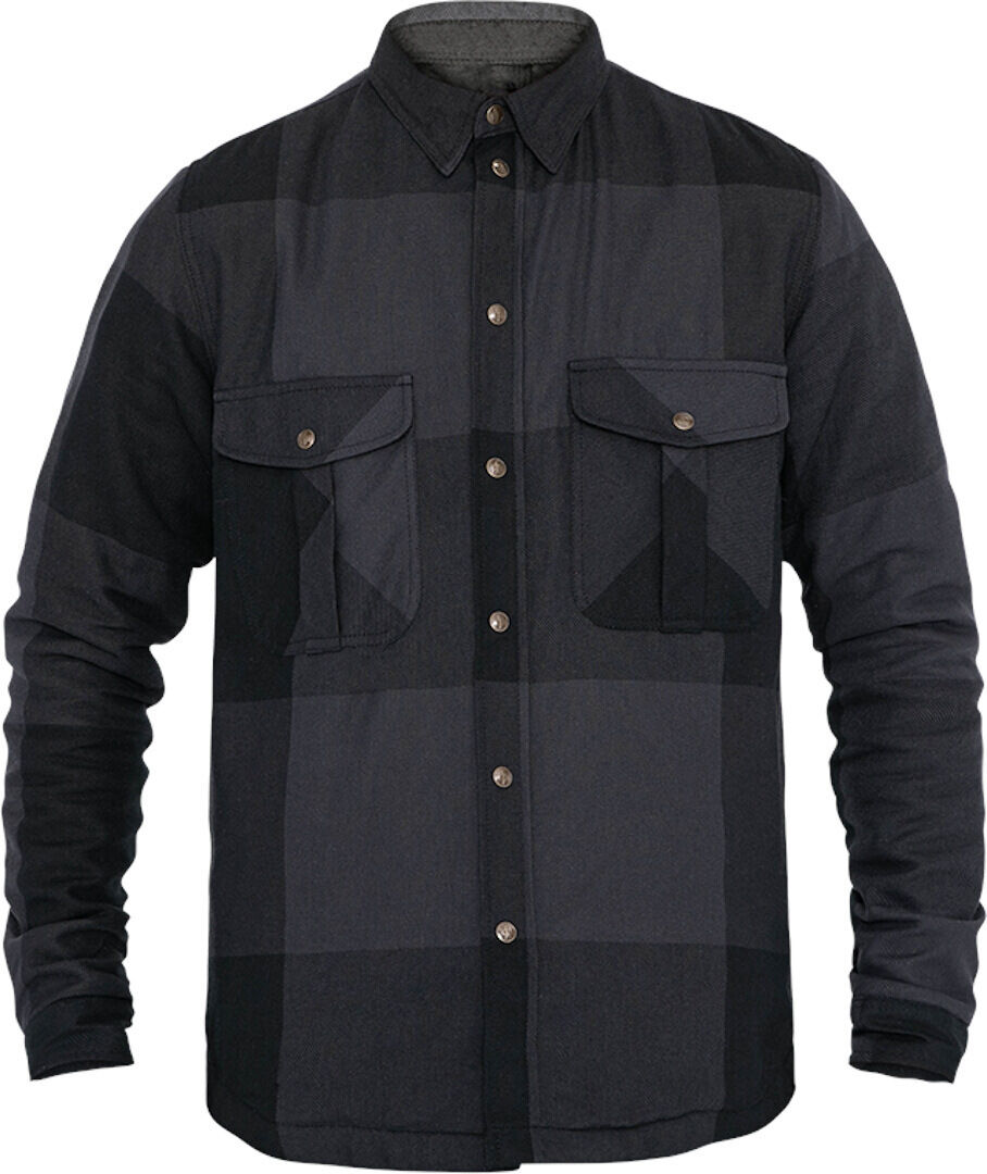 John Doe Motoshirt XTM Big Block Camisa de moto - Negro Gris (5XL)