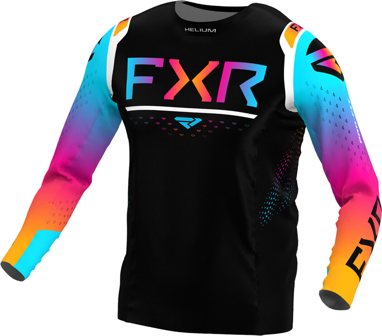 FXR Helium Maillot Juvenil de Motocross - Negro Multicolor (S)