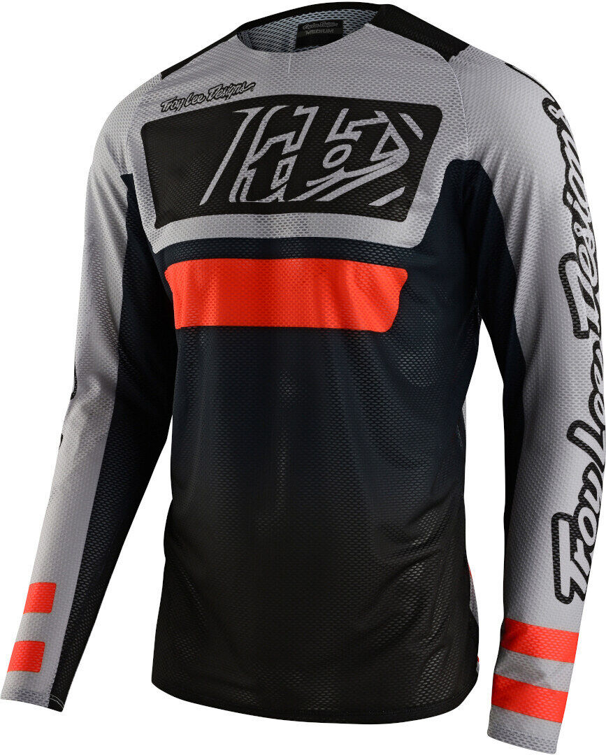 Lee SE Pro Air Lanes Maillot de motocross - Negro Gris Naranja (XL)