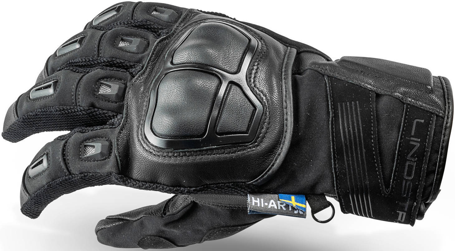 Lindstrands Sveg Guantes de motocicleta impermeables - Negro (S M)