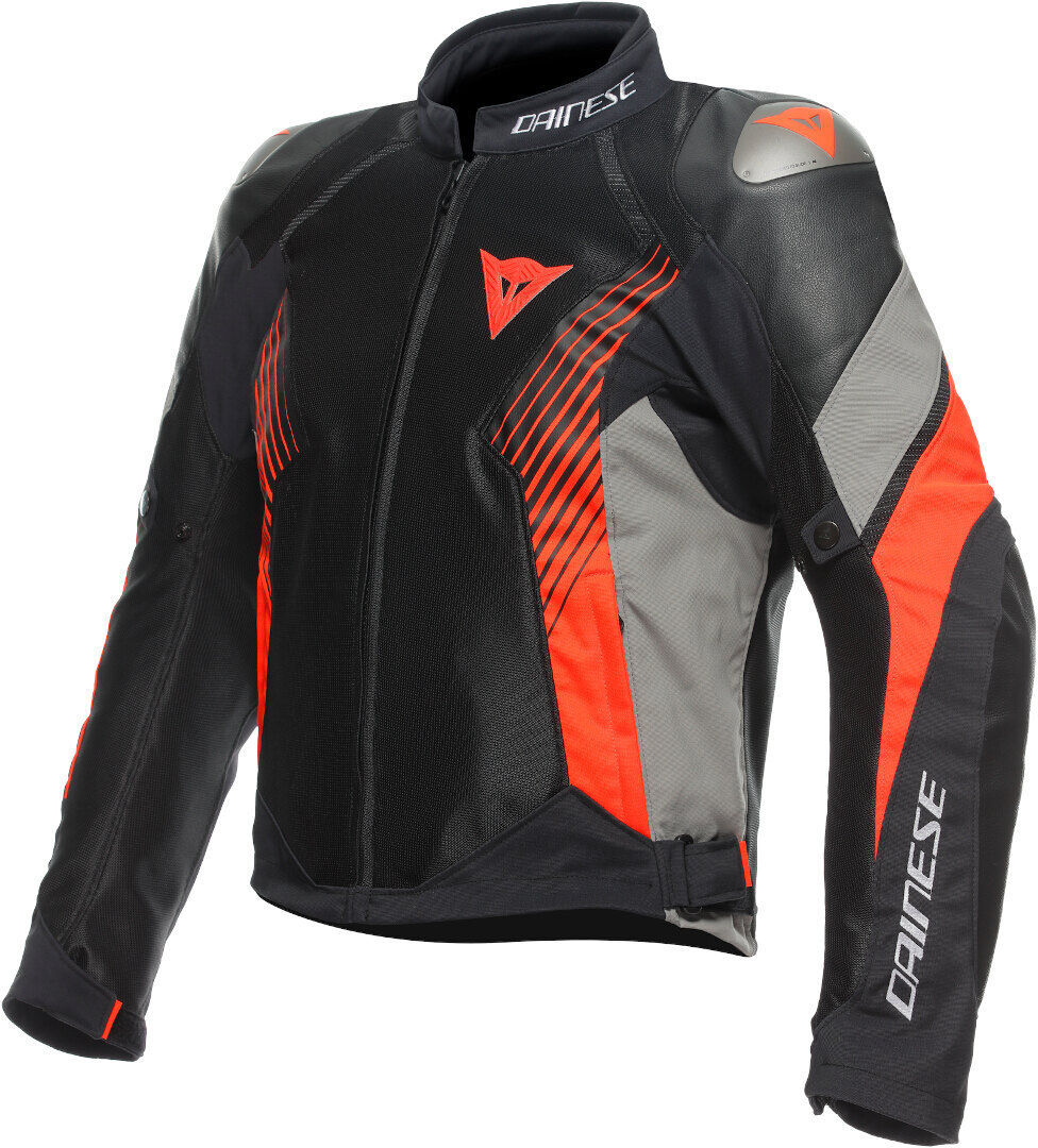 Dainese Super Rider 2 Absoluteshell Chaqueta textil de motocicleta - Negro Gris Rojo (46)