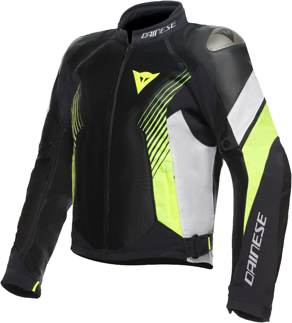 Dainese Super Rider 2 Absoluteshell Chaqueta textil de motocicleta - Negro Blanco Amarillo (58)