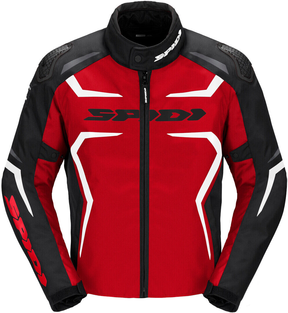 Spidi Race-Evo H2Out Chaqueta textil de motocicleta - Negro Blanco Rojo (M)