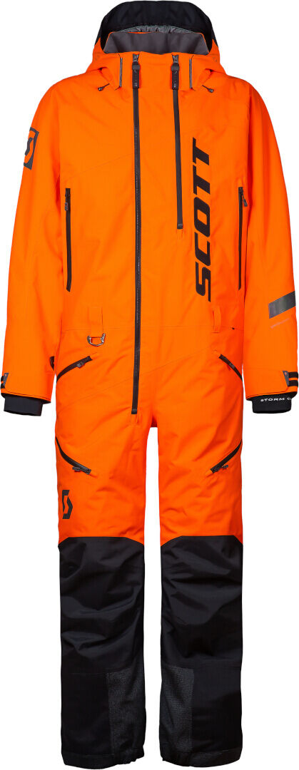 Scott DS Shell Dryo 2023 Traje de moto de nieve de una pieza - Negro Naranja (3XL)