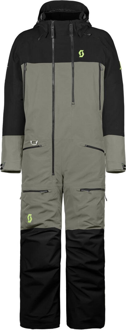 Scott Roop Dryo 2023 Traje de moto de nieve de una pieza - Negro Gris (3XL)